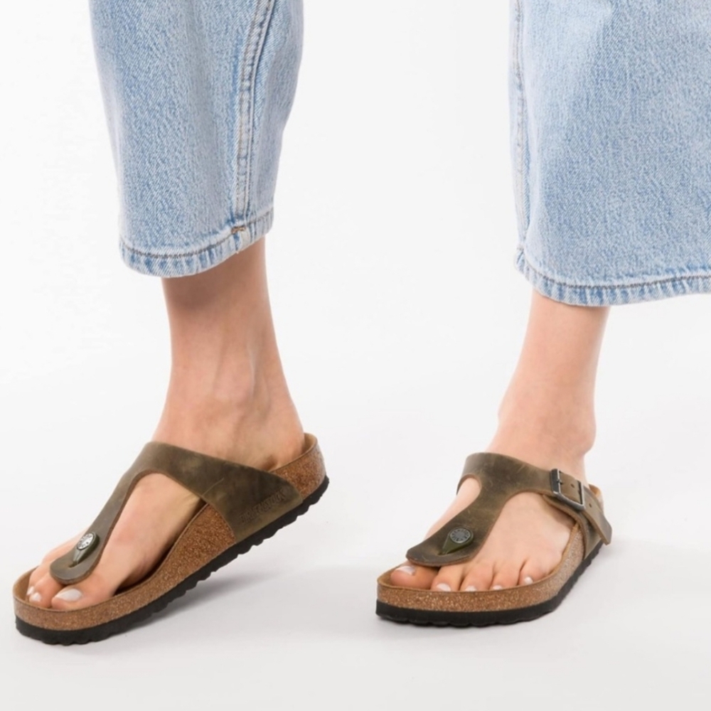 Birkenstock Gizah Metallic Bronze Sandals